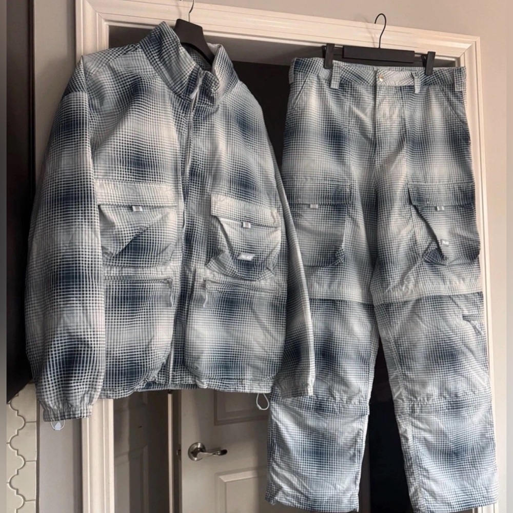 Palace Bare Levels Full Set Size Large (L) Jacket & Trousers Check Plaid EUC